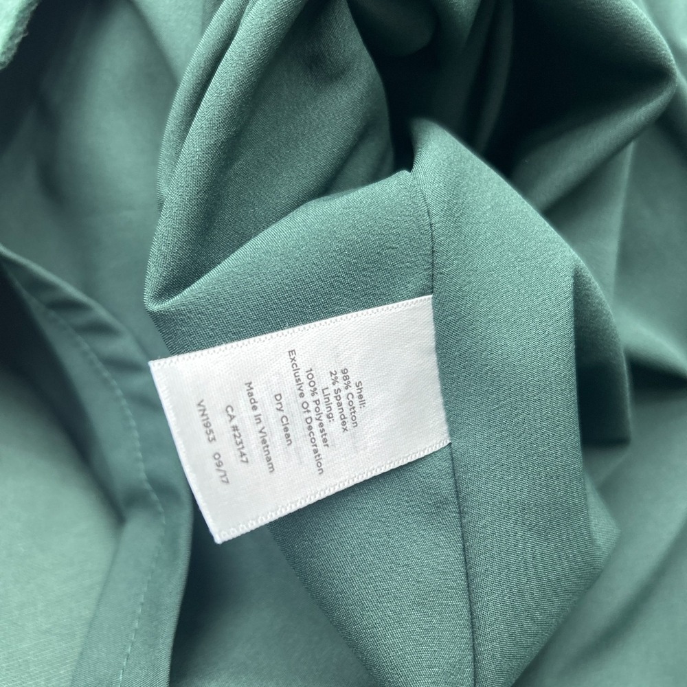 Talbots Green Velvet Dress 6 Dark Academia Coquette Bow Party Skater Christmas - Picture 11 of 11